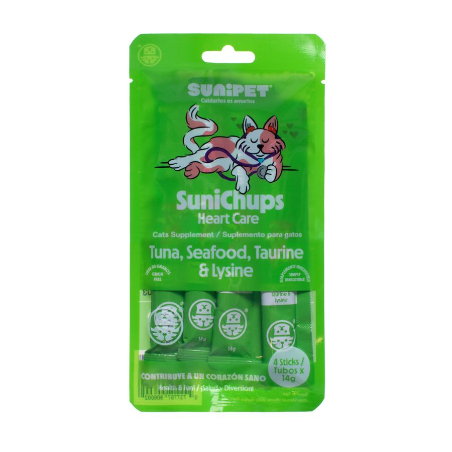 SuniChups Heart Care - Snack funcional para gatos 56 GR